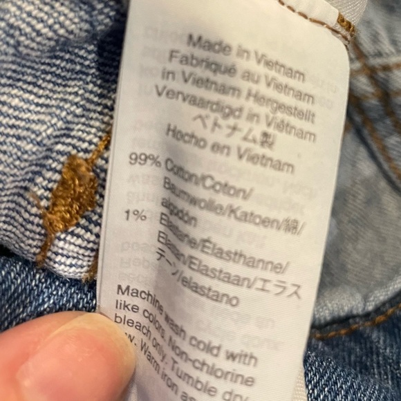 Madewell High Rise Denim Cut Off Distressed Denim Shorts - Picture 6 of 6